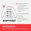 SCOTTeVEST Pack Windbreaker Jacket for Women - 19 Hidden Pockets