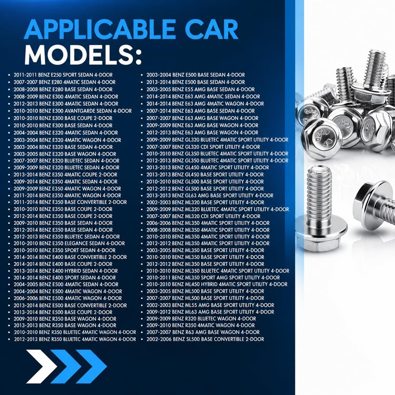 BRECAVE 20PCS Front Wheel Stud Lug Bolt M14-1.5 for Benz