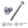 SKIR'CO (10 pcs) Zinc Plated Steel Joint Connector Bolts M6