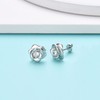 3 Pairs 925 Sterling Silver Earrings for Women Girls Small