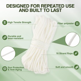 AOLKKSI 1 Pack 3.5 mm 10 Meters Lawn Mower Pull Start Cord Replacement, Recoil Starter Rope for Husqvarna STIHL Craftsman Chainsaw Trimmer