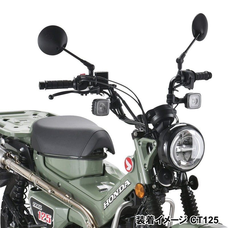 DRC プラスチック オートバイ用 161オフロードミラー(左) 正ネジ 10mm D58-16-120 ブラック