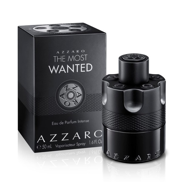 Azzaro The Most Wanted Eau de Parfum Intense - Woody & Seductive Mens Cologne - Fougère, Ambery & Spicy Fragrance for Date Night - Lasting Wear - Luxury Perfumes for Men - Travel Size, 1.6 Fl. Oz