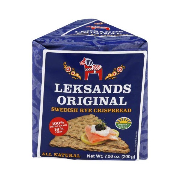 Leksands Original Swedish Rye Crispbread - Wedge, 7.06-Ounce Packages ( pack of 6)