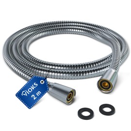 VIOKS Shower Hose 2 m for Shower Head - Shower Hose 2 m Stainless Steel Hose Shower & Shower Head Hose for Shower Head, Hand Shower, Shower Head