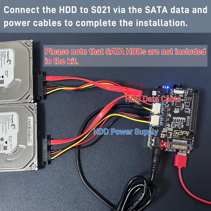 GeeekPi S021 SATA 3.0x2 for Raspberry Pi 5, with Active