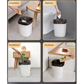 Diyalor 60 Count Small Trash Bag,2.6 Gallon Black Trash Bag for Bathroom Living Bedroom Kitchen Office Car (60)