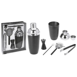 Koopman International Cocktail Set Stainless Steel Black 5 Pieces (1 Set)