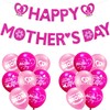 Mothers Day Decorations-20 Pcs Mothers Day Balloons,Happy Mothers Day Banner-I Love You Mum Pink Latex Balloons,Pink Mothers Day Bunting,Best Mum Gifts from Daughter Son for Mum Grandma Birthday Part