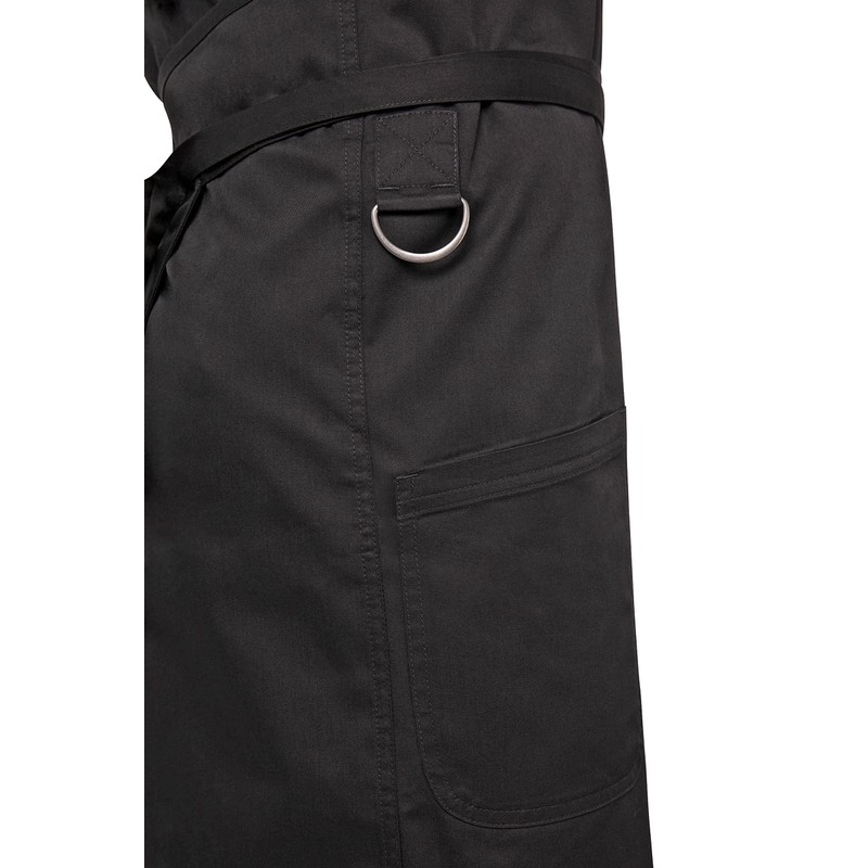 Chef Works Unisex Brio Chef's Bib Apron, Black, One Size