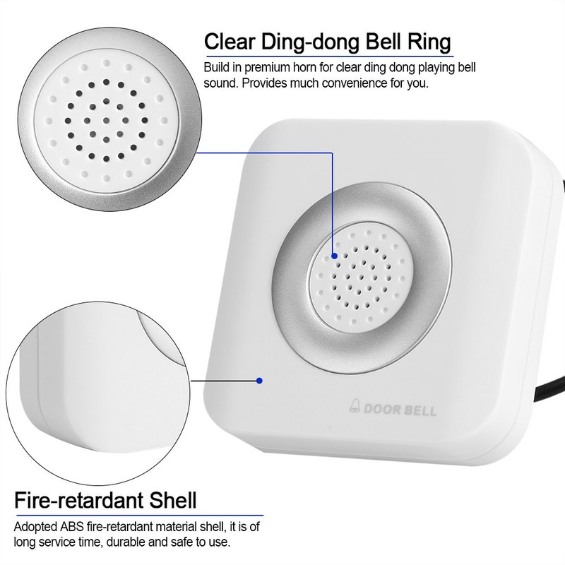 Wired Doorbell Doorbell Chime DC 12V Wired Doorbell Warning for