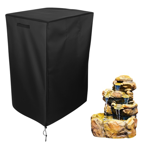 Sinbana Outdoor Fountain Cover, 33x18.5x18.5in Heavy Duty Waterproof Winter Garden