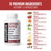 STAY ALIVE Cayenne Pepper Capsules w/Ginger, Garlic, Turmeric, Hawthorn, Diosmin,
