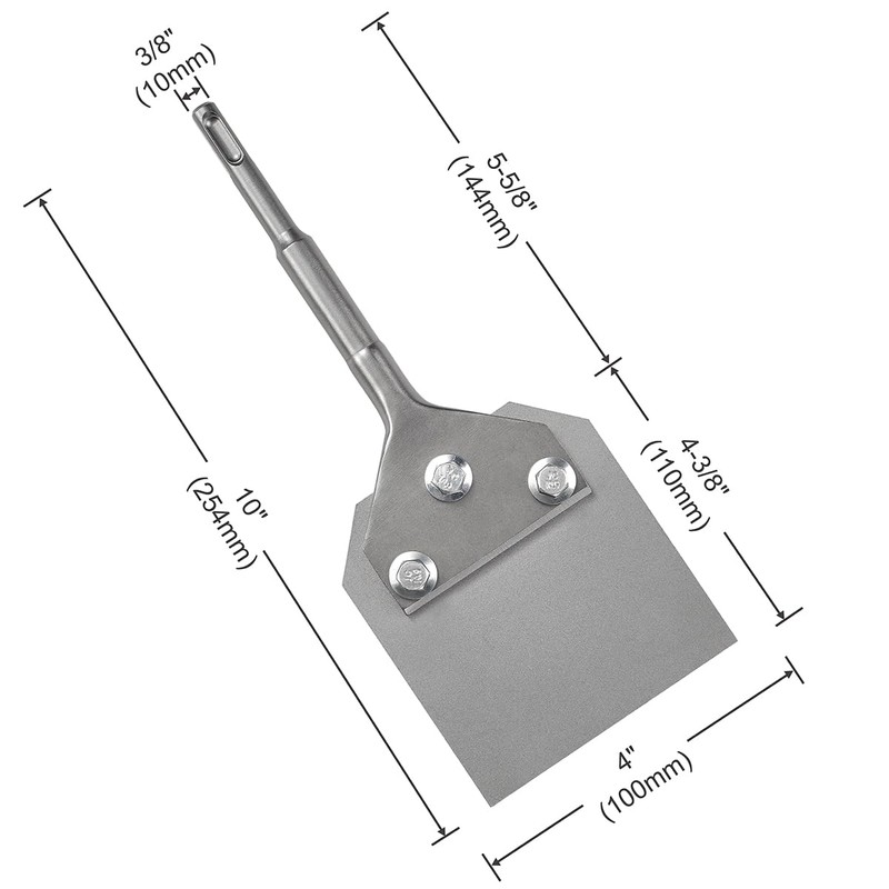 SPKLINE 5 Inch Wide SDS-Plus Floor Scraper Tile Thinset Scaling