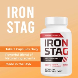 Unbranded (6 Pack) Iron Stag for Men, IronStag Advanced Formula for Male Health Support
