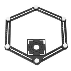 ANCLLO Multi Angle Measuring Ruler Drill Guide Ceramic Tile Hole Punch Locator 6 Fold Measuring Tool for DIY Handyman Builders Carpenters Tilers Craftsmen
