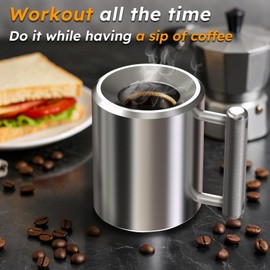 BGIORI Heavy Mug 18LB 10 oz Stainless Steel Dumbbell Cup Exercise Water Cup Super Heavy Weight Fitness Training