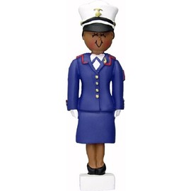 Ornament Central OC-058-FAA Female African/American Marine Armed Forces Figurine