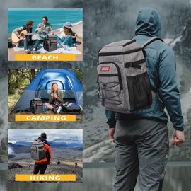 Tactical Backpack Cooler, 25L Cooler Backpack Insulated Leak-Proof, Heavy Duty Large Lunch Backpack, Waterproof Ice Chest Backpack for Men Women Adults Work Daytrip Camping Beach Hiking Accessories