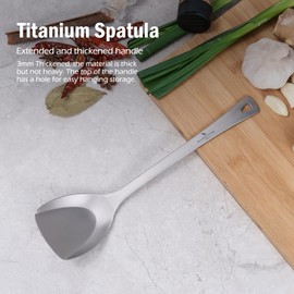 Boundless Voyage Titanium Spatula Food Turner Lightweight Food Grips Cooking Utensils for Home Outdoor Kitchen (Ti1073T)