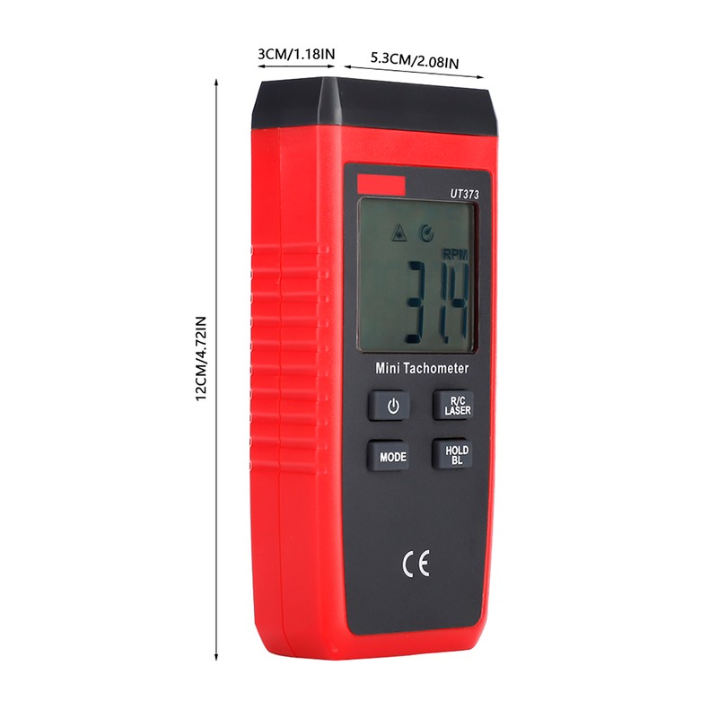 UT373 Mini Noncontact Digital LCD Tachometer Laser RPM Tach Speed