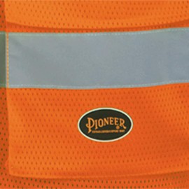 Pioneer Safety Vest for Men – Hi Vis Reflective Mesh Neon, 9 Pockets, Zipper - Construction, Traffic, Security Work – Orange, Yellow/Green