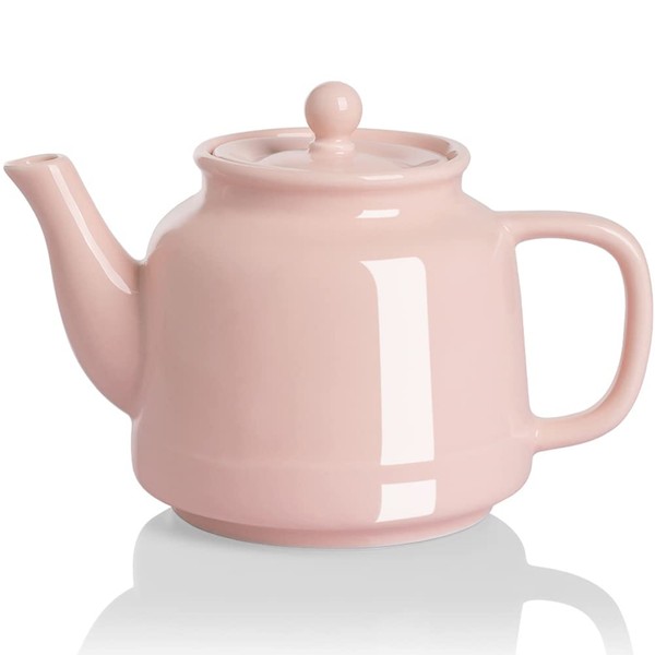 Sweejar 35 oz Porcelain Tea Pot, Teapot with Removable 18/8