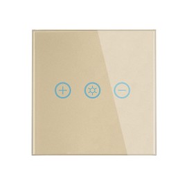 Lancoon Professional Dimmer with Tempered Glass Pane, Supports Time Function of Wireless Voice Remote Control for Dimmable Bulbs (Gold)