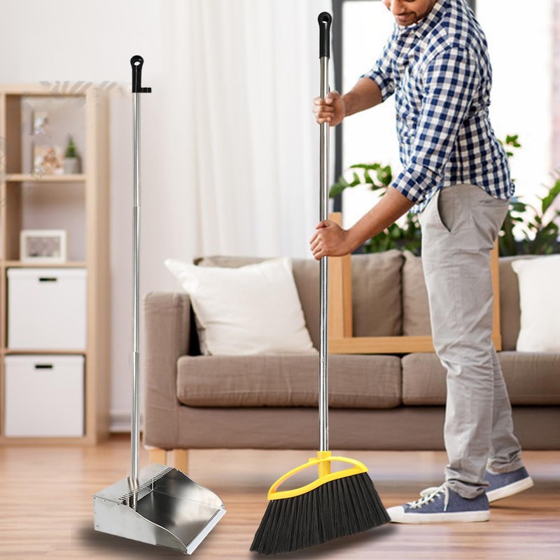 Stainless Steel Dustpan Metal Dustpan with Handle Heavy Duty Dust