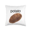 Peekaboo Potato Throw Pillow, 16x16, Multicolor