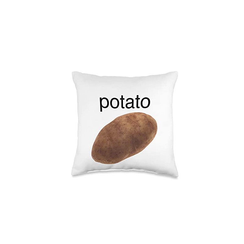 Peekaboo Potato Throw Pillow, 16x16, Multicolor