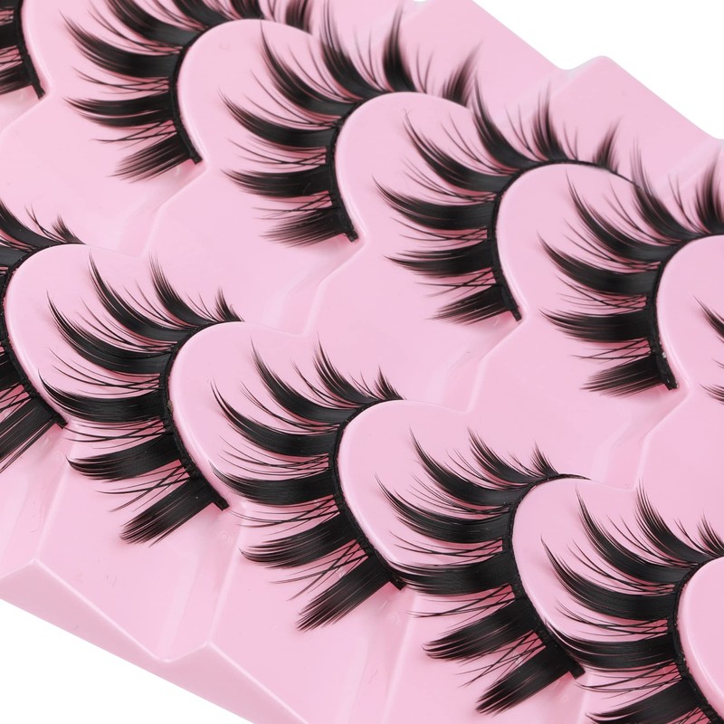 False Eyelashes Manga Anime Lashes Japanese Cosplay Spiky Lashes Mink