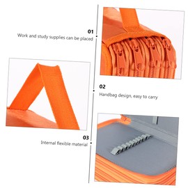 Operitacx Einfacher Bleistift-Organizer 4-lagiges Federmäppchen 72 Fächer Bleistifttasche für Schule und Büro