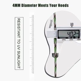 650lb Paracord/Parachute Cord - 9 Strand Paracord Rope - 100', 200' Spools of Parachute Cord, Type III Paracord for Camping, Hiking and Survival (Army Green Camo, 200 Feet)