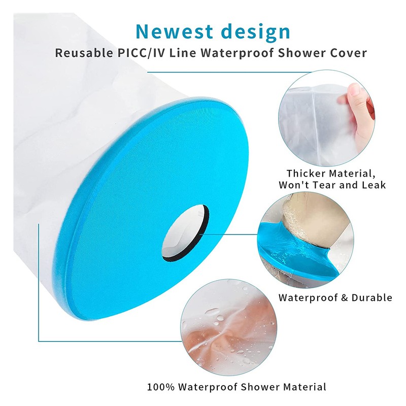 Waterproof Hand Cover for Shower Adults Soft Watertight Seal Reusable
