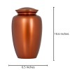 Classic Urns and Memorials Copper Memorial Urn with Display Case
