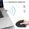 KUNSI Wireless Ergonomic Mouse, 2.4G Wireless Vertical Ergo Mouse, 800/1200/1600