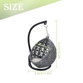 Jumping Spider Hide, Jumping Spider Enclosure Pet Spider Hideout Enclosure Accessories Jumping Spider Habitat Spider Hideout Decoration Micro Habitat Small Pets Toy Resin Swing