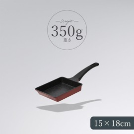 Pearl Metal EX HC-224 Tamagoyaki 5.9 x 7.1 inches (15 x 18 cm), Gas Fire Special, Marble Coat, Abrasion Test, 500,000 Times, Die-Cast Aluminum, Integrated Handle, Lightweight