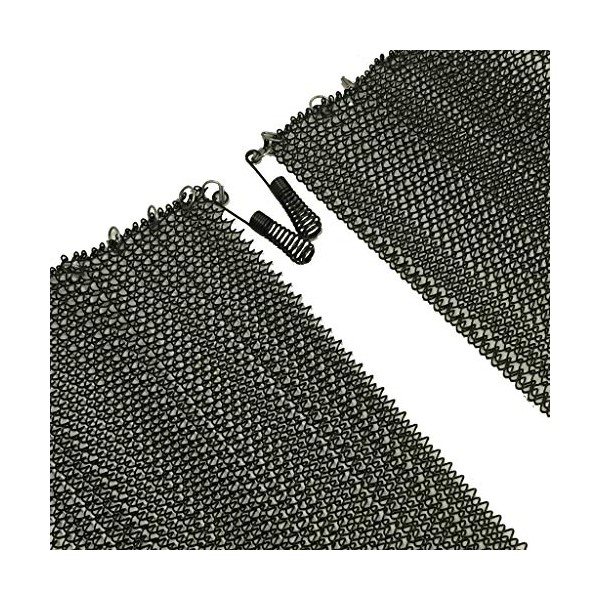 Fireplace Replacement Black Hanging Mesh Curtain Screens Two (2) Panels