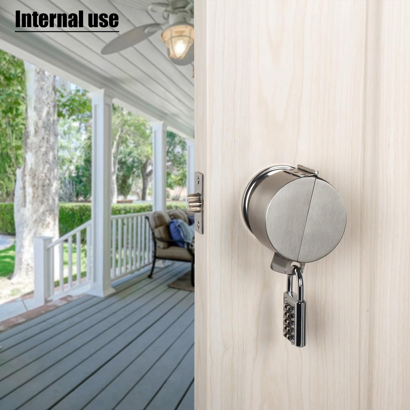 TEMEILI Round Door Handle Lock Cover, Stainless Steel Door Knob