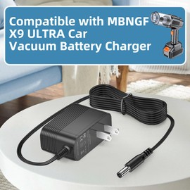 Charger for MBNGF Car Vacuum Portable Cordless, 21V Power Adapter Compatible with MBNGF X9 Ultra car Vacuum, Wireless Handheld Vacuum Cleaner Battery Charger Power Supply