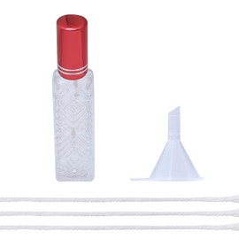 CHGCRAFT Small Alcohol Lamp Glass Alcohol Burner Lamp with 3pcs Replacement Cotton Torch and Funnel Lab Equipment Lamp Burner for Science Experiments Household Camping