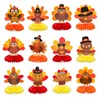 FYSUIMU 12 Pcs Fall Thanksgiving Honeycomb Centerpieces Funny Turkey Honeycomb