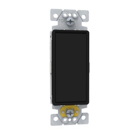 Square D by Schneider Electric X-Series 3 Way Rocker Light Switch, Single Pole Light Switch, Modular Design for Easy Color Upgrades, 1 Gang, 20 Amp, 120/277V, UL Listed, Black (SQR14231BK)