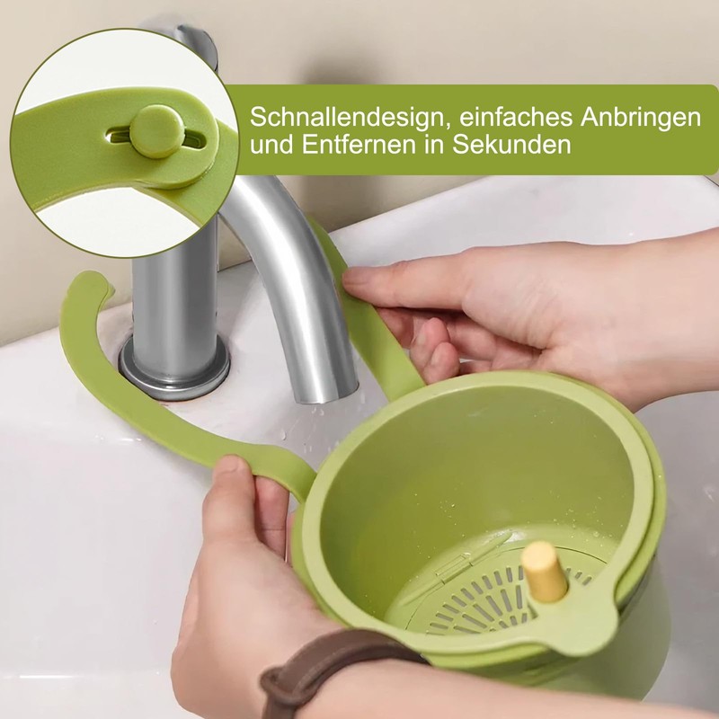 Sink Strainer, Large Green Sink Strainer Hanging, One Button Lid,