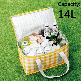 14L and 36L Picnic Basket with 7.9x7.9in Blankett for Couples, 4-6,Insulated Grocery Collapsible Cooler Bags with Handles, Camping Gear Accessories, Tailgating Essentials for Family,Summer Gift, Small