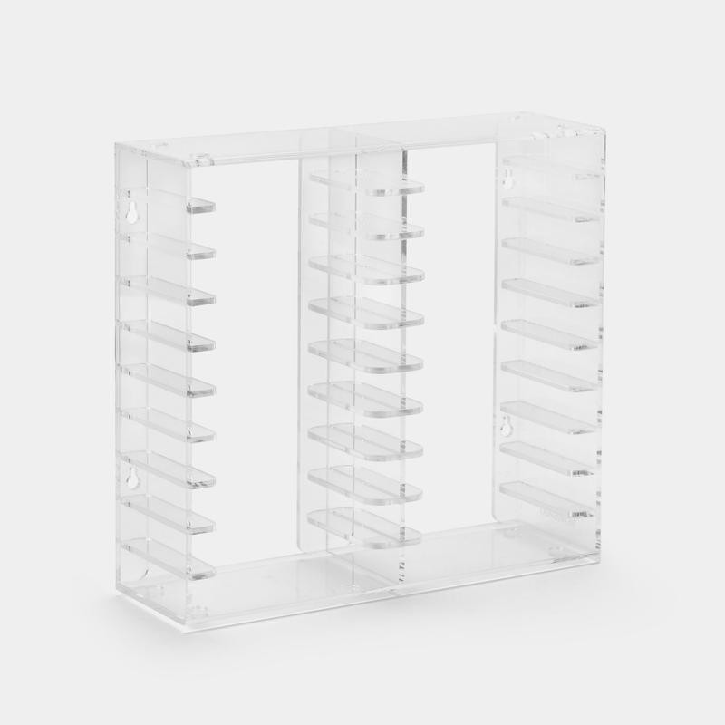 Acrylic Cassette Tape Storage Rack for 20 Cassettes - Color: