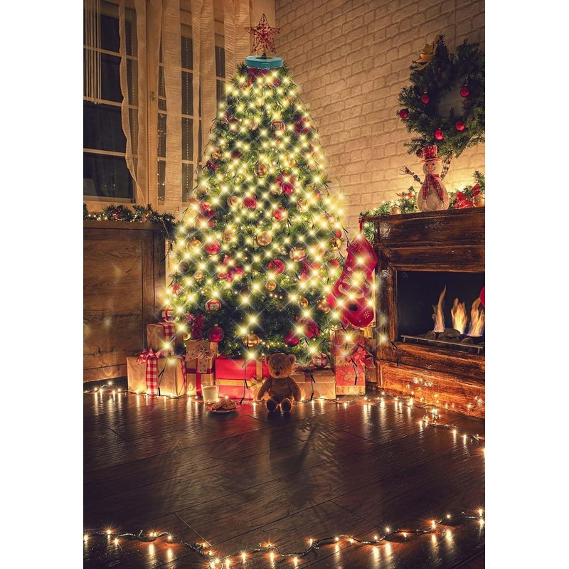 CYOVENY 400LED 6.6ft * 16 Lines Cool White Christmas Tree