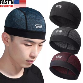 Unbranded Cooling Beanie Hat Head Wrap Durag Headwear Skull Cap Doo Rag Bandana Headband - Dew Rag Purple